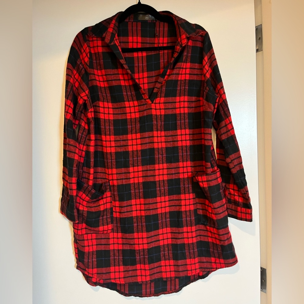 Misguided plaid dress with pockets size 8